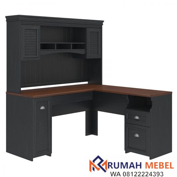 Meja Komputer Kantor Minimalis Dan Rak Buku Murah 