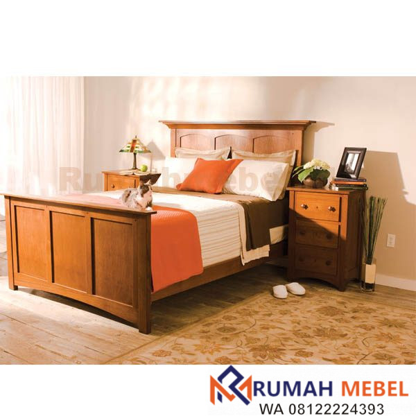 Tempat Tidur Kayu Minimalis Modern