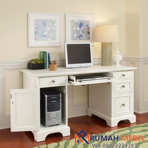  Meja  Komputer  Minimalis  Warna Putih Rumah Mebel