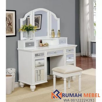 Meja Rias Minimalis Kayu Warna Putih