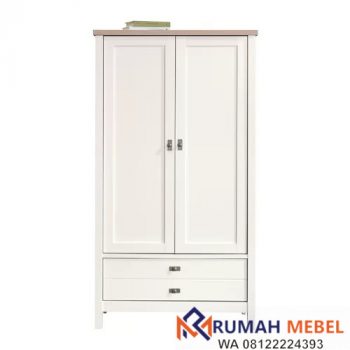 Lemari Baju 2 Pintu Warna Putih