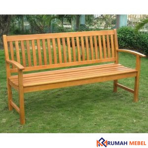 Bangku Taman Balau Kayu Jati Minimalis