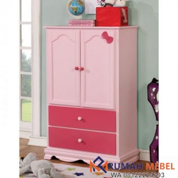 Lemari Baju Anak Pink Cantik