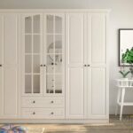 Lemari Pakaian Kayu Minimalis 6 Pintu