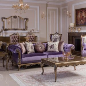 Kursi Sofa Mewah Klasik Merry Ungu