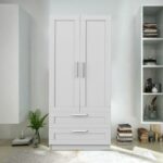 Lemari Baju Minimalis Putih 2 Pintu