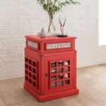 Lemari Hias Telepon Kecil Warna Merah