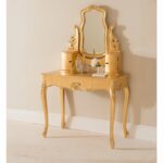 Meja Rias Minimalis Baroque Gold Leaf