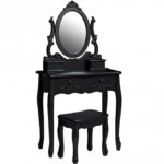 Meja Rias Minimalis Kecil Antoinette Black