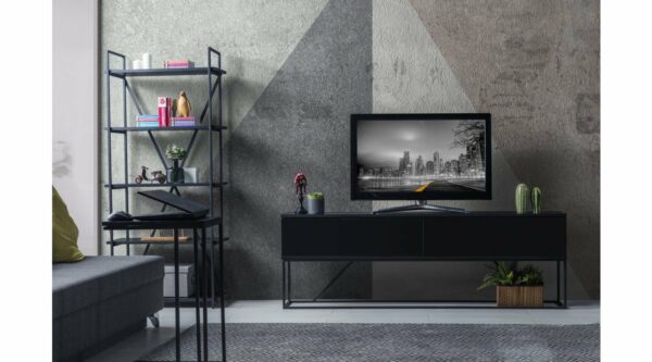 Meja TV Hitam Minimalis Unitesi