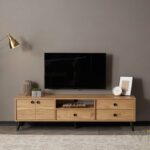 Meja TV Kayu Jati Minimalis Eti