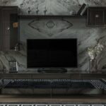 Meja TV Minimalis Anthracite