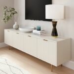 Meja TV Minimalis Putih Quin Lacquer