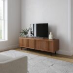 Meja TV Minimalis Slatted