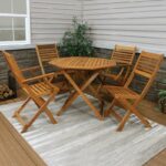 Set Meja Makan Outdoor Minimalis Heim Teak