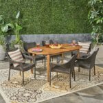 Set Meja Makan Outdoor Rotan Kalvin