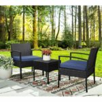 Set Meja Makan Rotan Outdoor Wicker