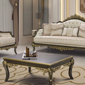 Sofa Mewah Klasik Siyah Inci