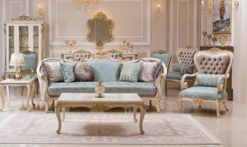 Sofa Set Mewah Klasik Katy Rumah Mebel