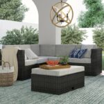 Sofa Sudut Rotan Sintetis McNab