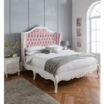 Tempat Tidur Mewah Terbaru Beludru Pink