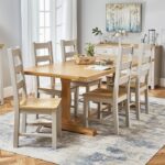 Kursi makan Jati Terbaru 6 Kursi Cotswold Grey