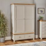 Lemari Baju Minimalis 2 Pintu Cotswold Grey