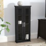 Lemari Buku Kayu Minimalis Hitam