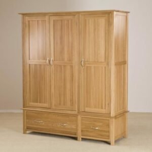 Lemari Pakaian Jati Modern 3 Pintu