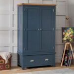 Lemari Pakaian Kayu 2 Pintu Westbury Blue