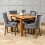 Meja Makan Jati Lipat 4 Seater Storm Grey