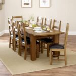 Meja Makan Jati Modern 8 Kursi Ladder Back
