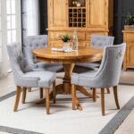 Meja Makan Kayu Jati Luxury Grey