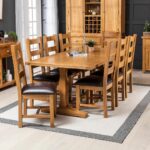 Meja Makan Minimalis 8 Kursi Refectory