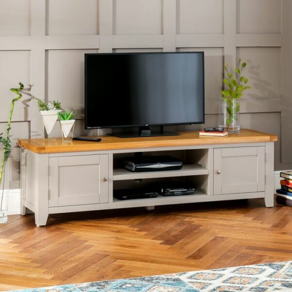 Meja TV Minimalis Terbaru Dowton Grey
