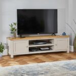 Meja TV Modern Panjang Cotswold Grey