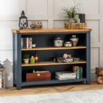 Rak Buku Kayu Minimalis Westbury Blue