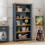 Rak Buku Kayu Modern Westbury Blue