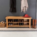Rak Sepatu Kayu Sederhana Hallway