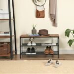 Rak Sepatu Stainless Kayu Klasik
