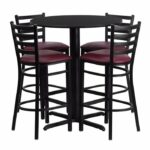Set Meja Bar Elegan Alvarez 4 Kursi