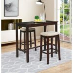 Set Meja Bar Kayu Daum 2 Bangku