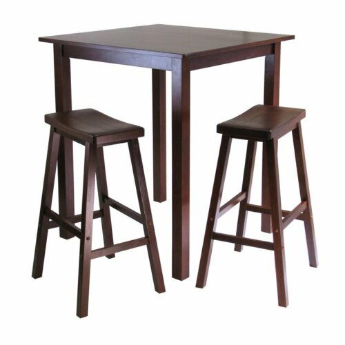 Set Meja Bar Kayu Minimalis 2 Bangku Auburn Set Meja Bar Kayu Minimalis 2 Bangku Auburn