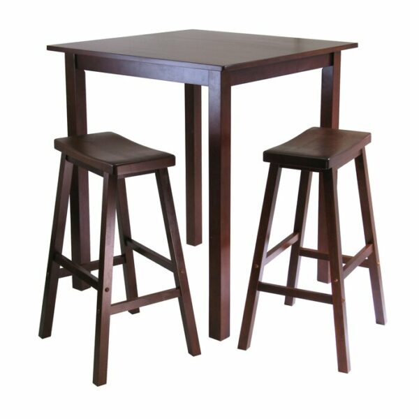 Set Meja Bar Kayu Minimalis 2 Bangku Auburn