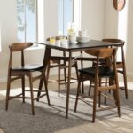 Set Meja Bar Kayu Minimalis Diez 4 Kursi