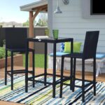 Set Meja Bar Rotan Modern 2 Kursi Hadlee