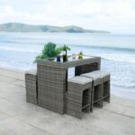 Set Meja Bar Rotan Modern Jarmericus