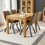 Set Meja Makan Hopper Brown