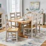 Set Meja Makan Modern Cotswold Grey