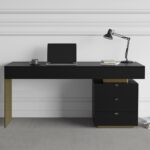 Meja Kantor Kayu Black Modern